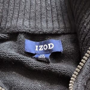 IZOD Black Ribbed Zip-Up Jacket